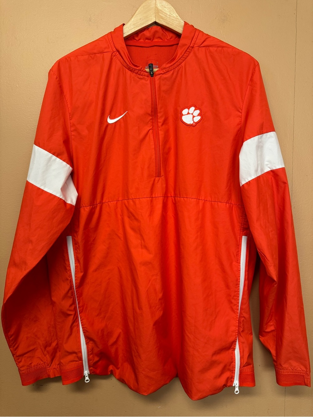 Nike Unisex Clemson Tigers Windbreaker Medium Orange Jacket NCAA